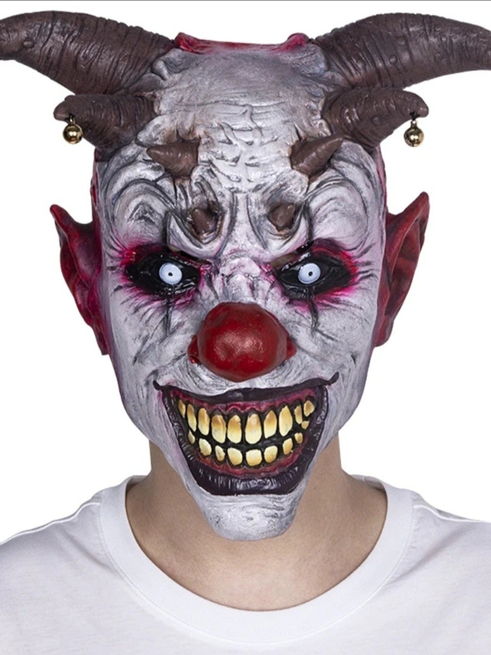 Kids Horned Evil Clown Mask